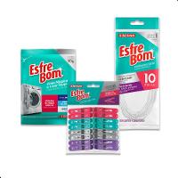 Kit Lavanderia Esfrebom Limpa Máquinas + Prendedor + Varal - 1
