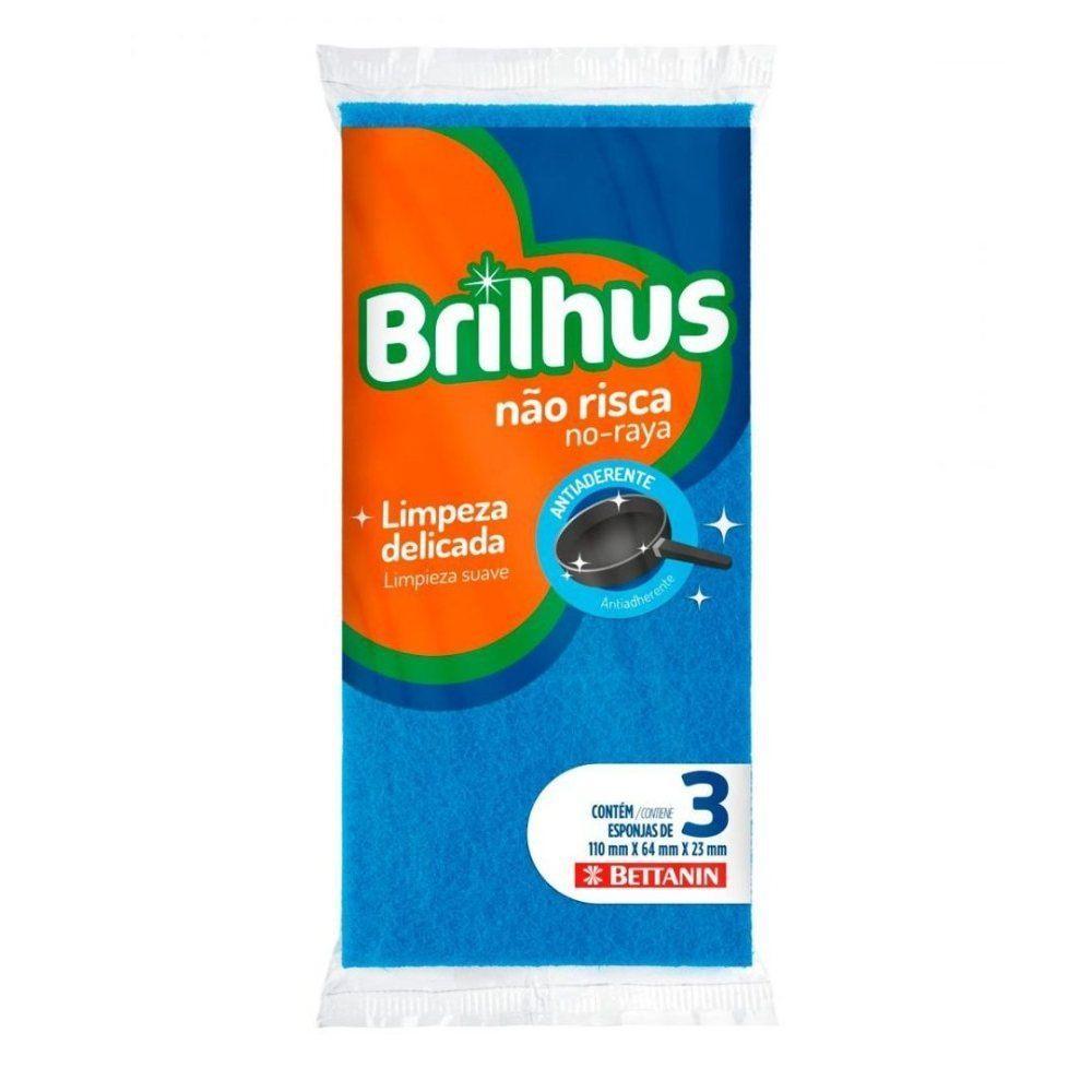 Kit Esponja Multiuso Não Risca Brilhus 30 unidades - 6