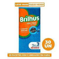 Kit Esponja Multiuso Não Risca Brilhus 30 unidades - 1