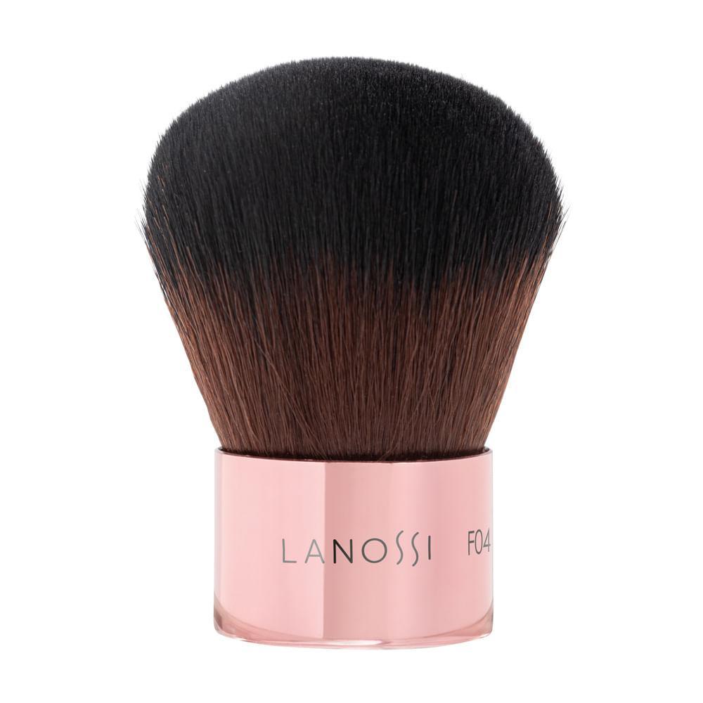 Pincel de Maquiagem Kabuki Compacto Rosé Black F04 Lanossi - 1