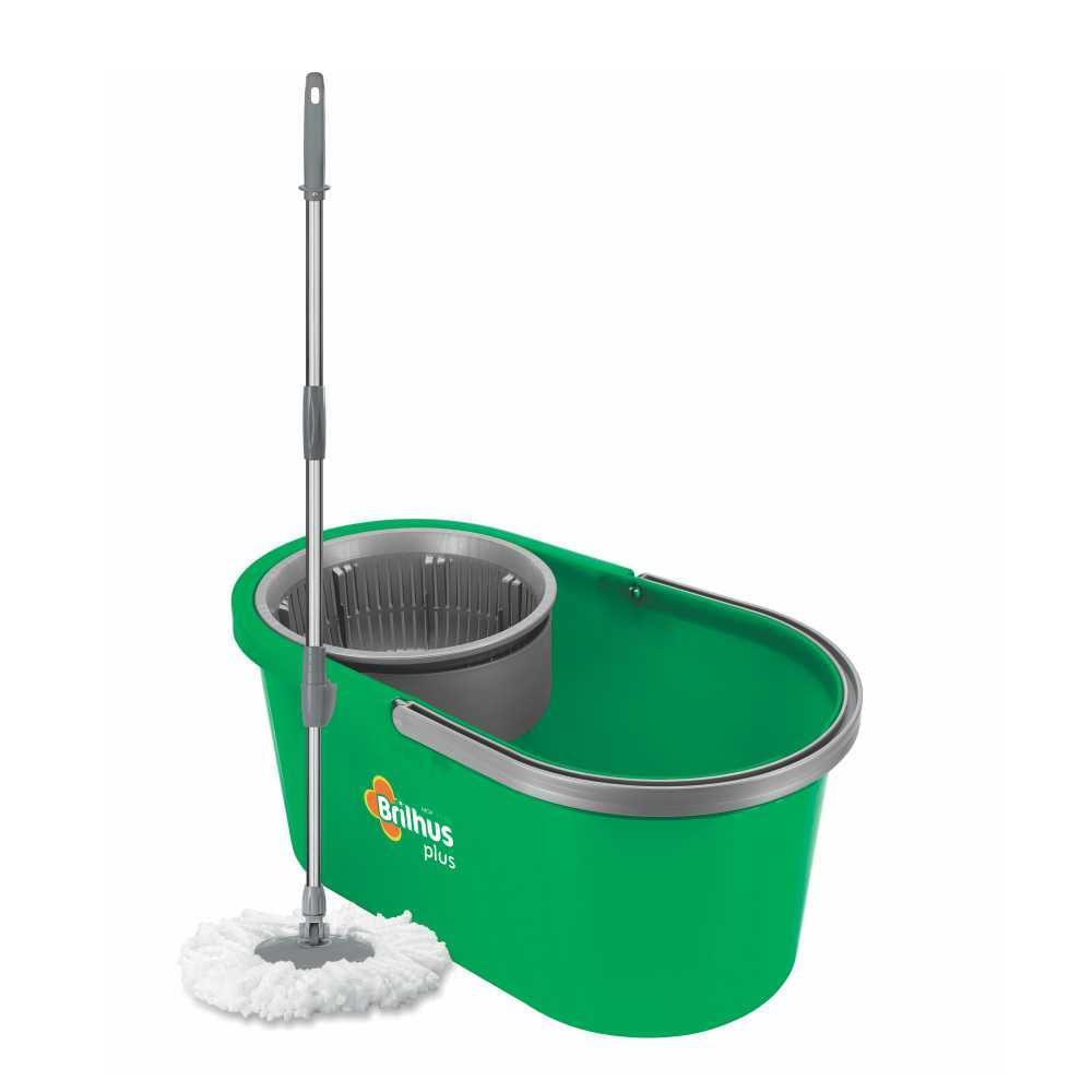 Mop Plus de Microfibra com Cabo Desmontável e Balde 13L Brilhus Bettanin - 1