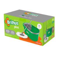Mop Plus de Microfibra com Cabo Desmontável e Balde 13L Brilhus Bettanin