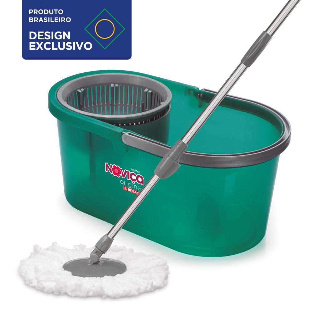 Mop Original de Microfibra com Cabo e Balde 13L Noviça Bettanin - 2