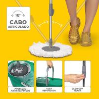 Mop Original de Microfibra com Cabo e Balde 13L Noviça Bettanin - 6