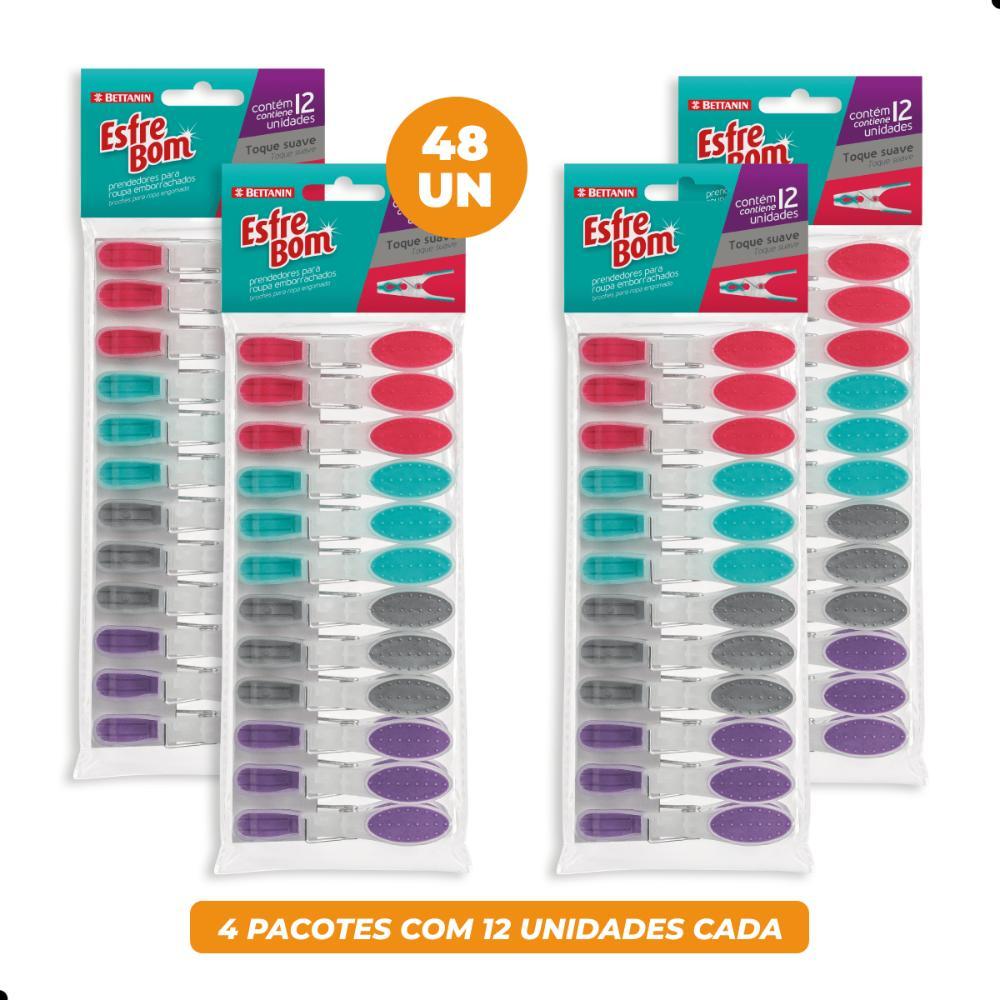 Kit Prendedor de Roupa Emborrachado EsfreBom 48 Unidades - 1