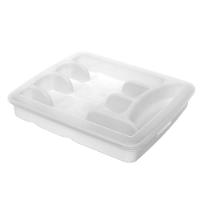 Porta Talheres Plástico Grande com Tampa Grande Branco Casar Sanremo - 1