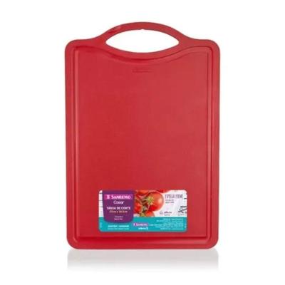 Tábua de Corte Plástica Extragrande Vermelha 42,6cmx26,5cm Casar Sanremo