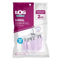 Varal Dobrável com 12 Prendedores Log Ordene - 1