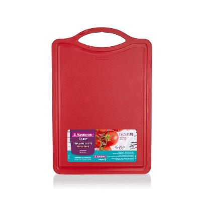 Tábua de Corte Plástica Grande Vermelha 36cmx24cm Casar Sanremo