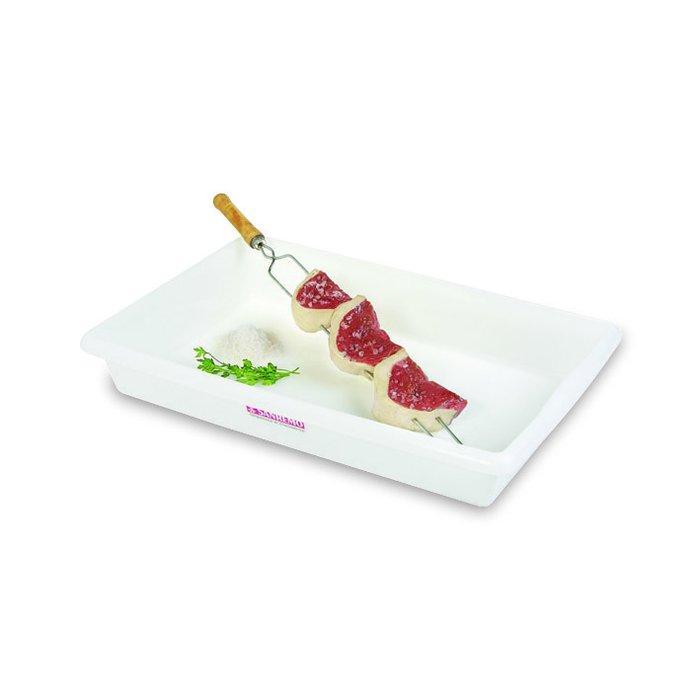 Travessa Retangular Plástica Grande Branca 19,83L Sanremo - 2