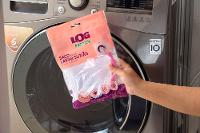 Saco para Lavar Roupa Delicada Sutiã 22x16cm Branco/Rosa Log Ordene - 5