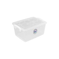 Caixa Organizadora Plástica com Trava e Alça Cristal 4L Bel Ordene - 1