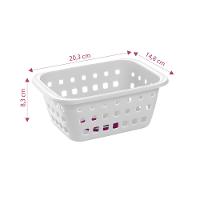 Cesto Organizador Plástico com Furação Branco 1,4L Log Ordene - 2