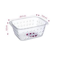 Cesto Organizador Plástico com Furação Cristal 1,4L Log Ordene - 2