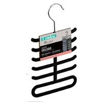 Cabide de Veludo para Gravatas Preto My Closet Ordene - 1