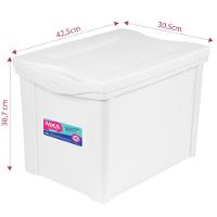 Caixa Organizadora Plástica Alta Branca 30L Ordene - 2