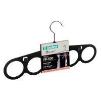 Cabide de Veludo para Lenços Preto My Closet Ordene - 1