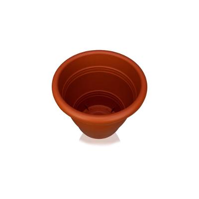 Vaso para Planta Plástico Redondo Marrom 22cm Boulevard Sanremo