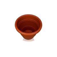 Vaso para Planta Plástico Redondo Marrom 22cm Boulevard Sanremo - 1
