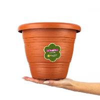 Vaso para Planta Plástico Redondo Marrom 22cm Boulevard Sanremo - 2