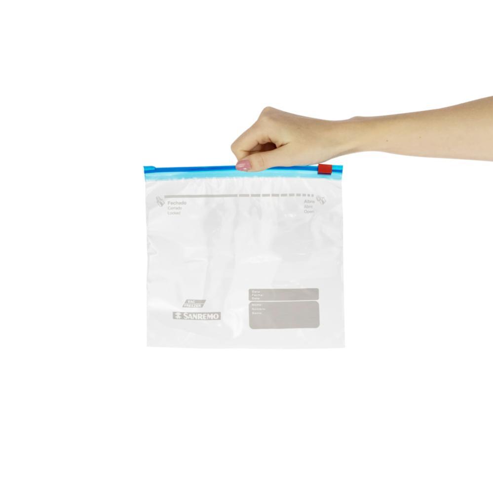Saco Plástico Hermético Fecho Duplo 1L Vac Freezer Sanremo - 2