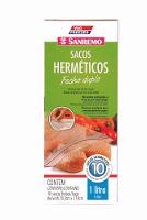 Saco Plástico Hermético Fecho Duplo 1L Vac Freezer Sanremo - 1