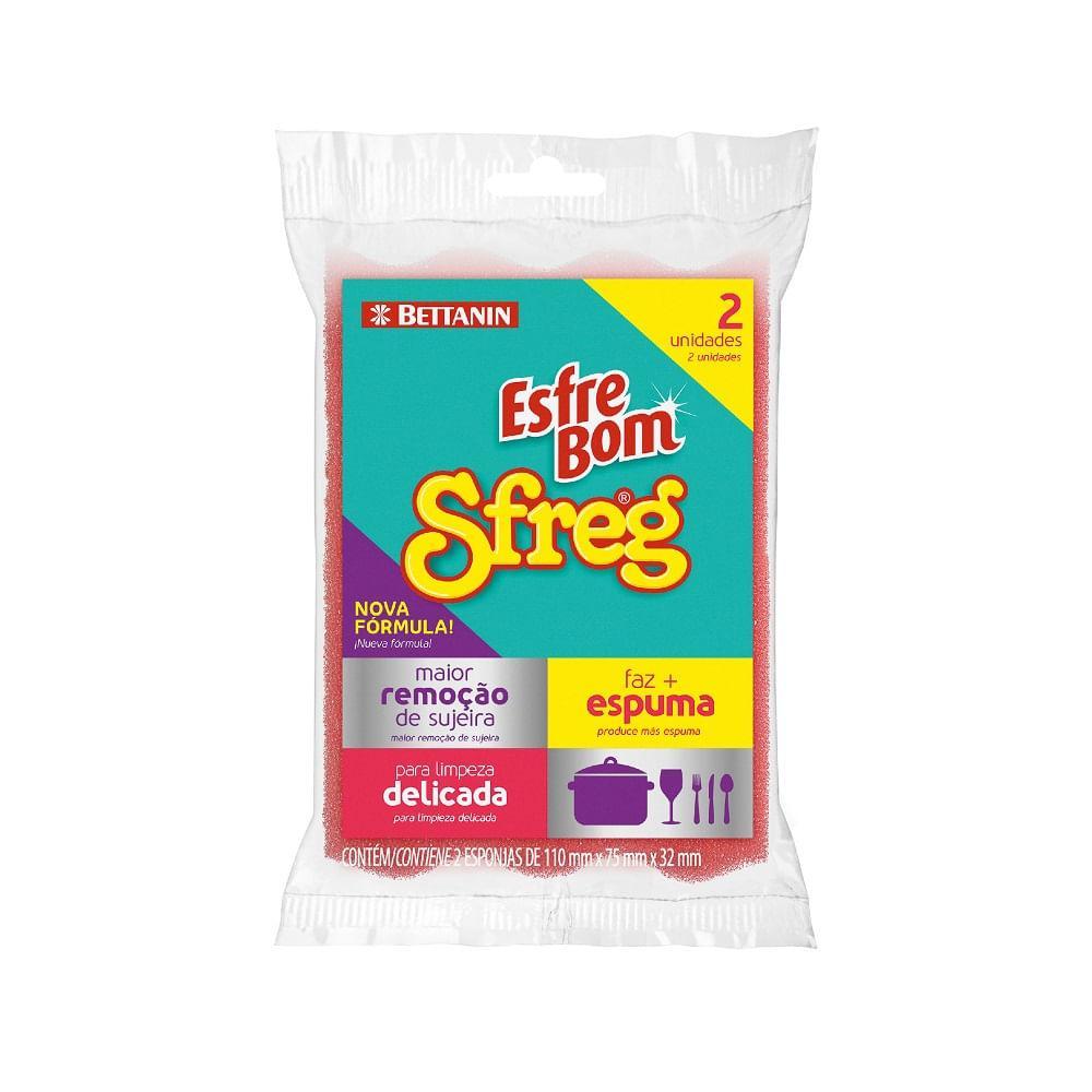 Esponja Dupla Face Sfreg EsfreBom Bettanin 2 Unidades - 1
