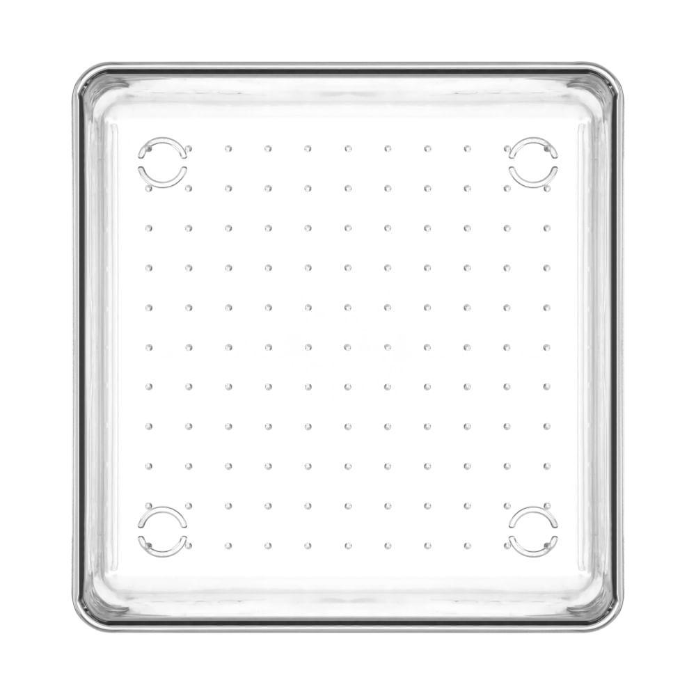 Cesto Organizador Plástico Multiuso P Clear 15,6cm Transparente Utti Ordene - 2