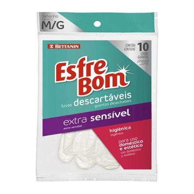Luva Descartável M/G 10 unidades EsfreBom