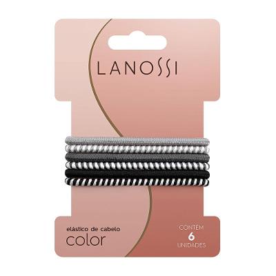 Elástico de Cabelo Hair Ties Daily Silver Lanossi 6 Unidades