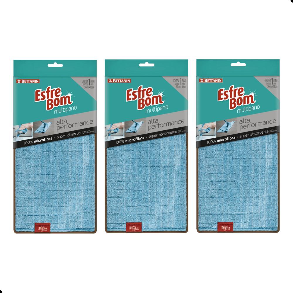 Kit 3 Panos de Chão Microfibra Alta Performance EsfreBom - 2