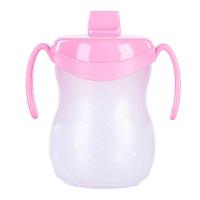 Copo Infantil com Bico e Alça Atóxico Rosa Baby Sanremo 310ml - 2