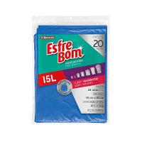 Saco de Lixo Almofada com Fundo Reforçado Azul 15L EsfreBom Bettanin 20 Unidades - 1