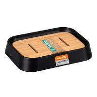 Saboneteira Plástica Preto Bambu My Day Ordene - 1