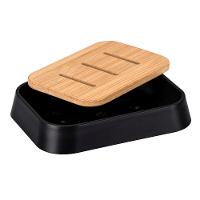 Saboneteira Plástica Preto Bambu My Day Ordene - 2