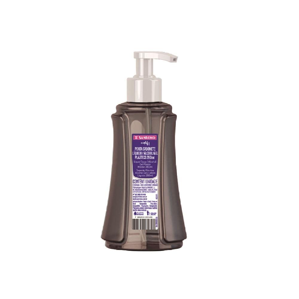Porta Sabonete Líquido/Álcool em Gel Plástico Preto 280ml Comfort Sanremo - 1