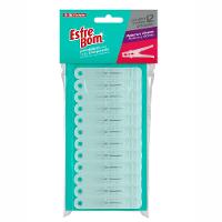 Prendedor de Roupa Plástico Transparente EsfreBom Bettanin 12 Unidades - 1