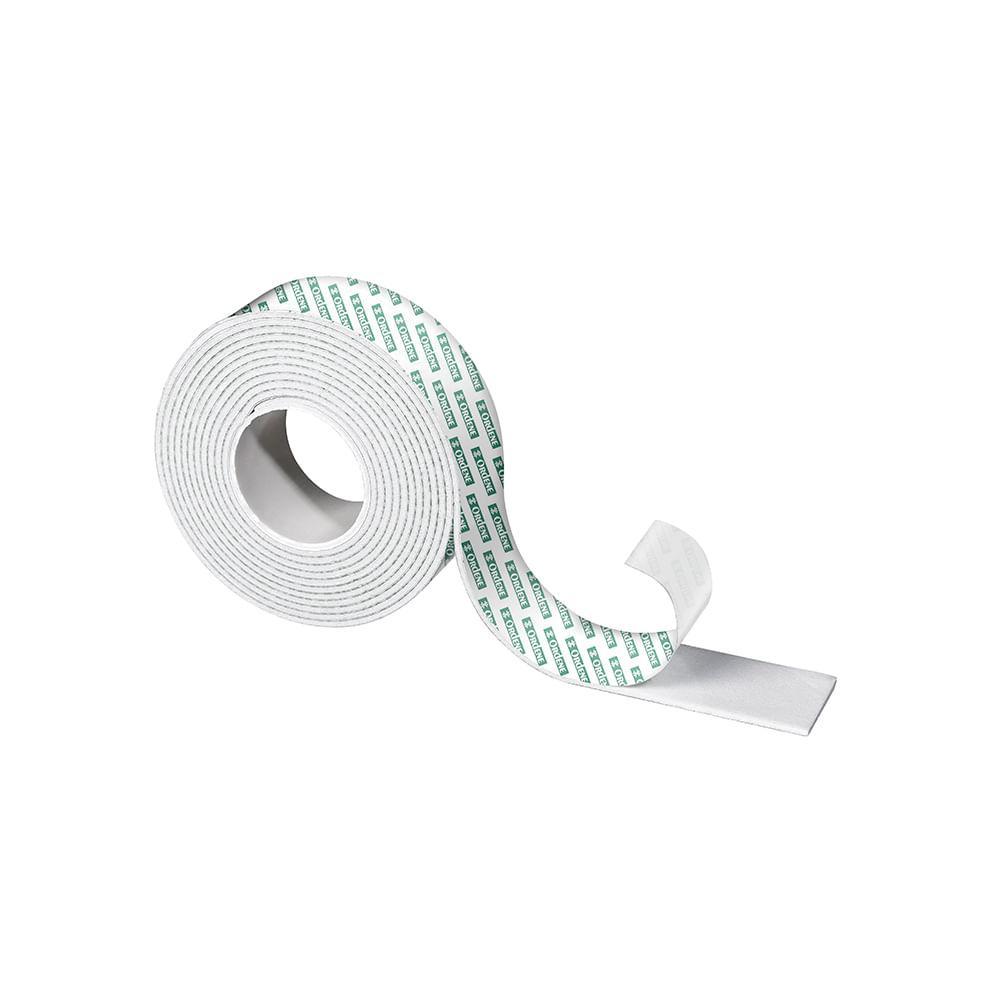 Fita Adesiva Dupla Face de Espuma Branca 2mx24mm Aplik Ordene - 1