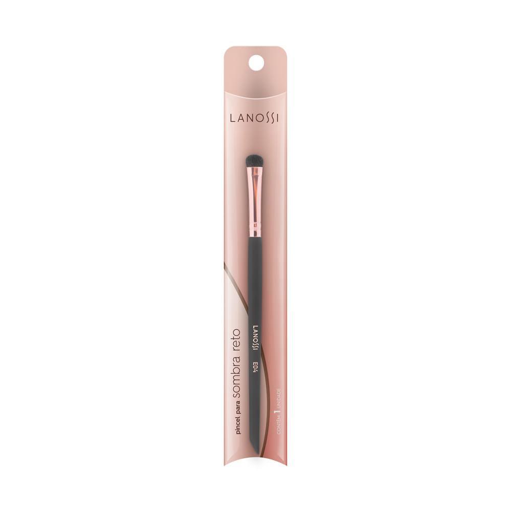 Pincel de Maquiagem para Sombra Curto Rosé Black E04 Lanossi - 2