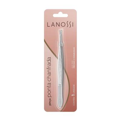 Pinça com Ponta Chanfrada em Aço Inox Lanossi