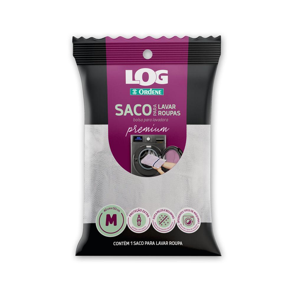 Saco para Lavar Roupa Premium Médio Branco/Azul Log Ordene - 1