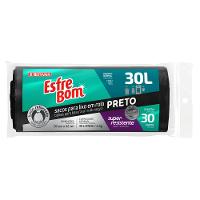 Saco de Lixo em Rolo com Fundo Reforçado Preto 30L EsfreBom Bettanin 30 Unidades - 1