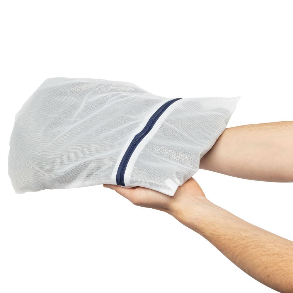 Saco para Lavar Roupa Premium Pequeno Branco/Azul Log Ordene - 3