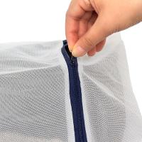 Saco para Lavar Roupa Premium Grande Branco/Azul Log Ordene - 3