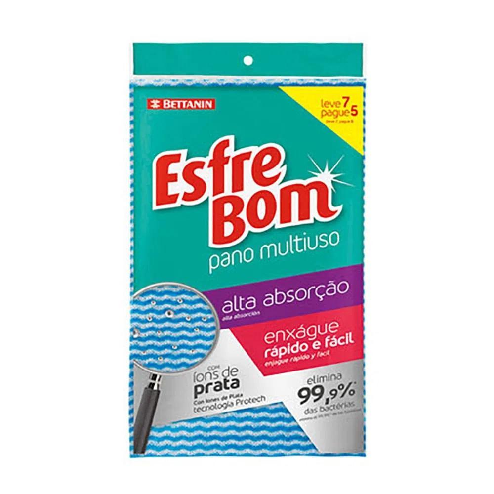 Pano Multiuso Antibacteriano Almofada Azul EsfreBom Bettanin Leve 7 Pague 5 - 1