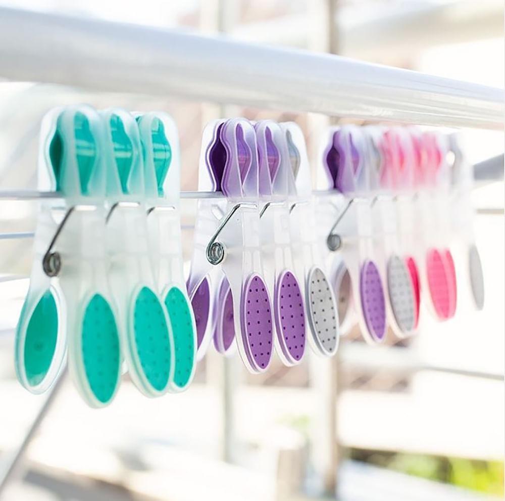 Prendedor de Roupa Emborrachado Plástico EsfreBom Bettanin 12 Unidades - 2