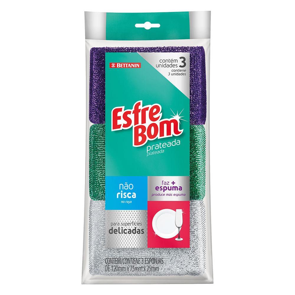 Esponjas Prateadas para Superfícies Delicadas EsfreBom Bettanin - 1