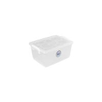 Caixa Organizadora Plástica com Trava e Alça Cristal 650ml Bel Ordene - 1