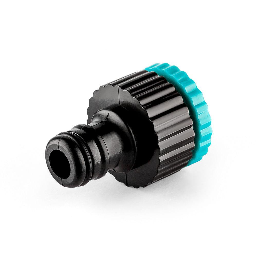 Adaptador Fêmea Plástico com Rosca Externa 3/4" e Redução 1/2" e Conexão para Engate Rápido Azul Tiffany Atlas - 1