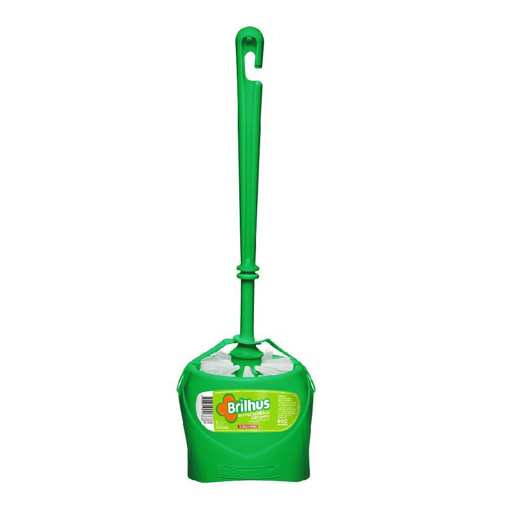 Escova Sanitária para Banheiro com Pote de Plástico Brilhus Bettanin - 1